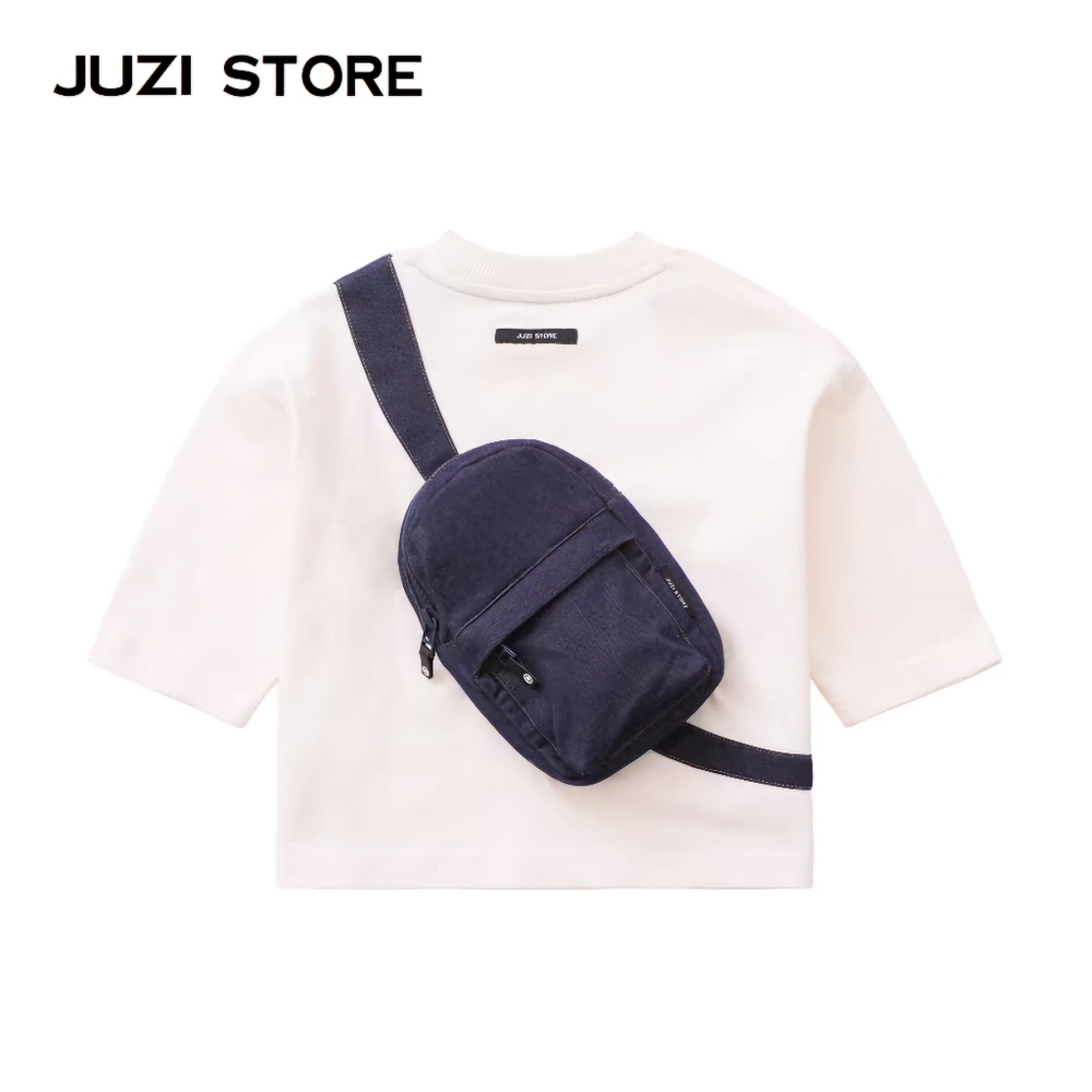 JUZI STORE Kids fake two piece crossbody bag short sleeves high quality